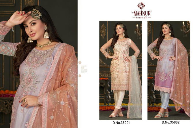 Mahnur Vol 35 Organza Pakistani Suits Catalog